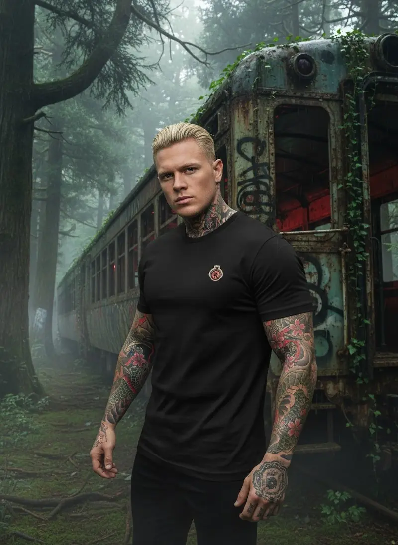 Logo Basic - Heren T-Shirt ROLLEMAN® Patch Logo Premium