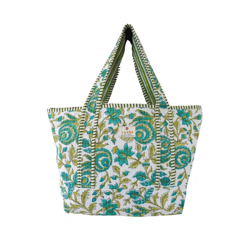 Lola Reversible Poolside Mini Tote Bag | Block Printed