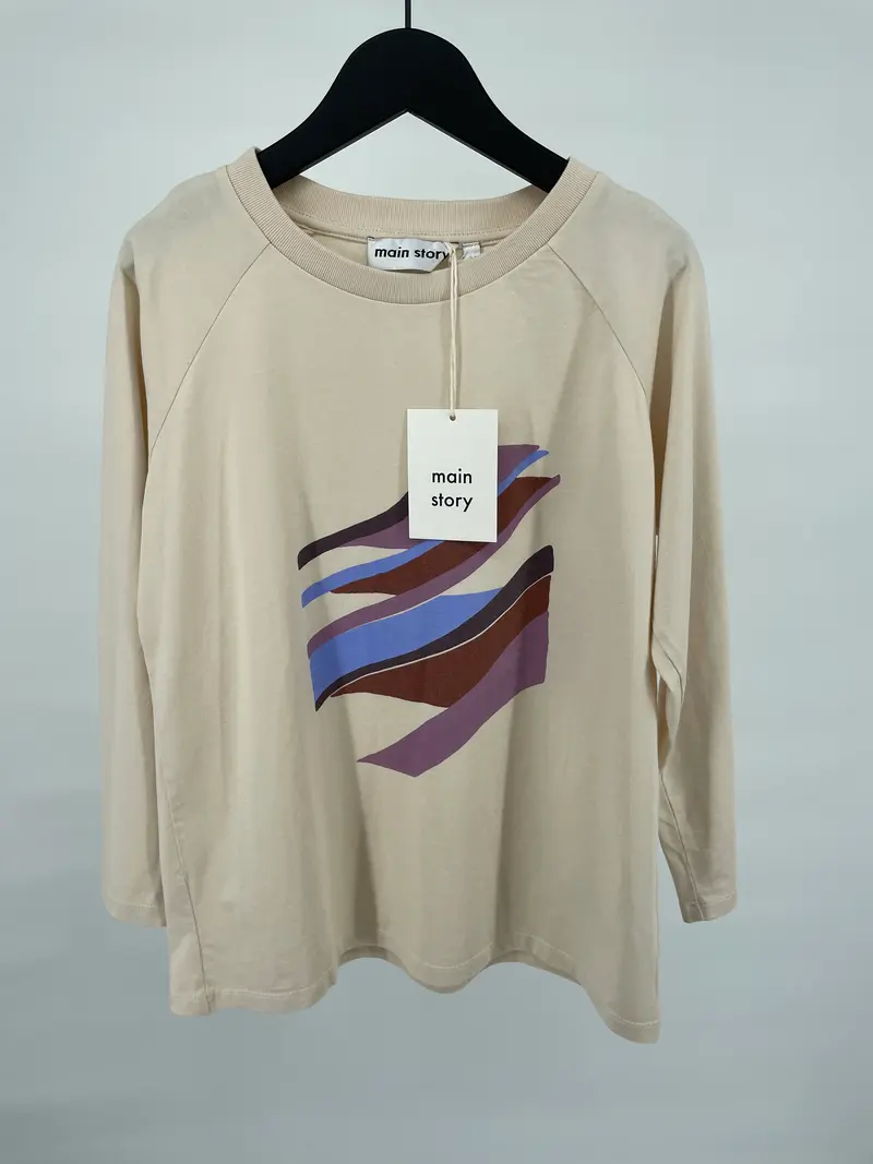 Longsleeve Beige Multicolor Maat 128 / 134