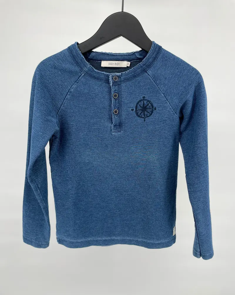 Longsleeve Blauw Maat 122 / 128