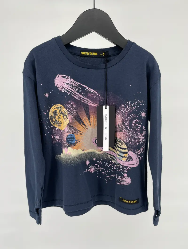Longsleeve Blauw Planeten