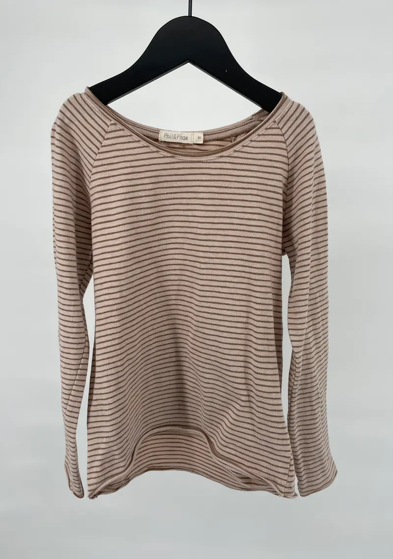 Longsleeve Bruin Gestreept Maat 116