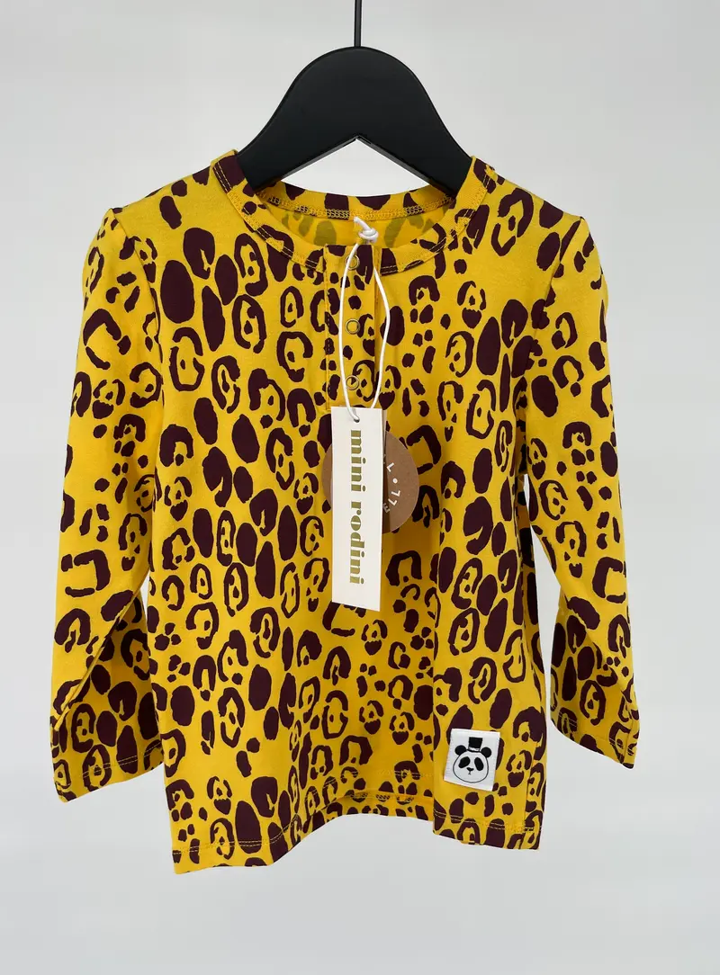 Longsleeve Geel Luipaard Maat 80 / 86