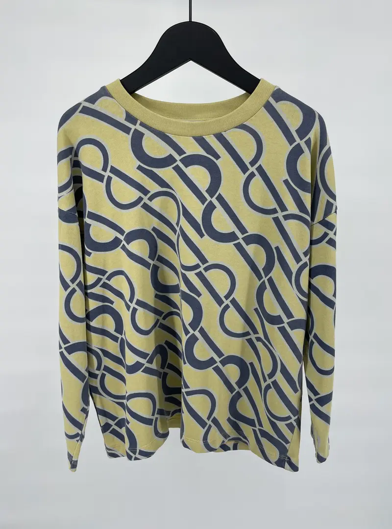 Longsleeve Geel met Print Maat 128