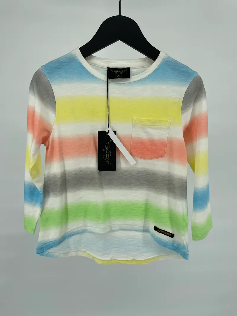 Longsleeve Gekleurde Strepen met 3/4 Mouw
