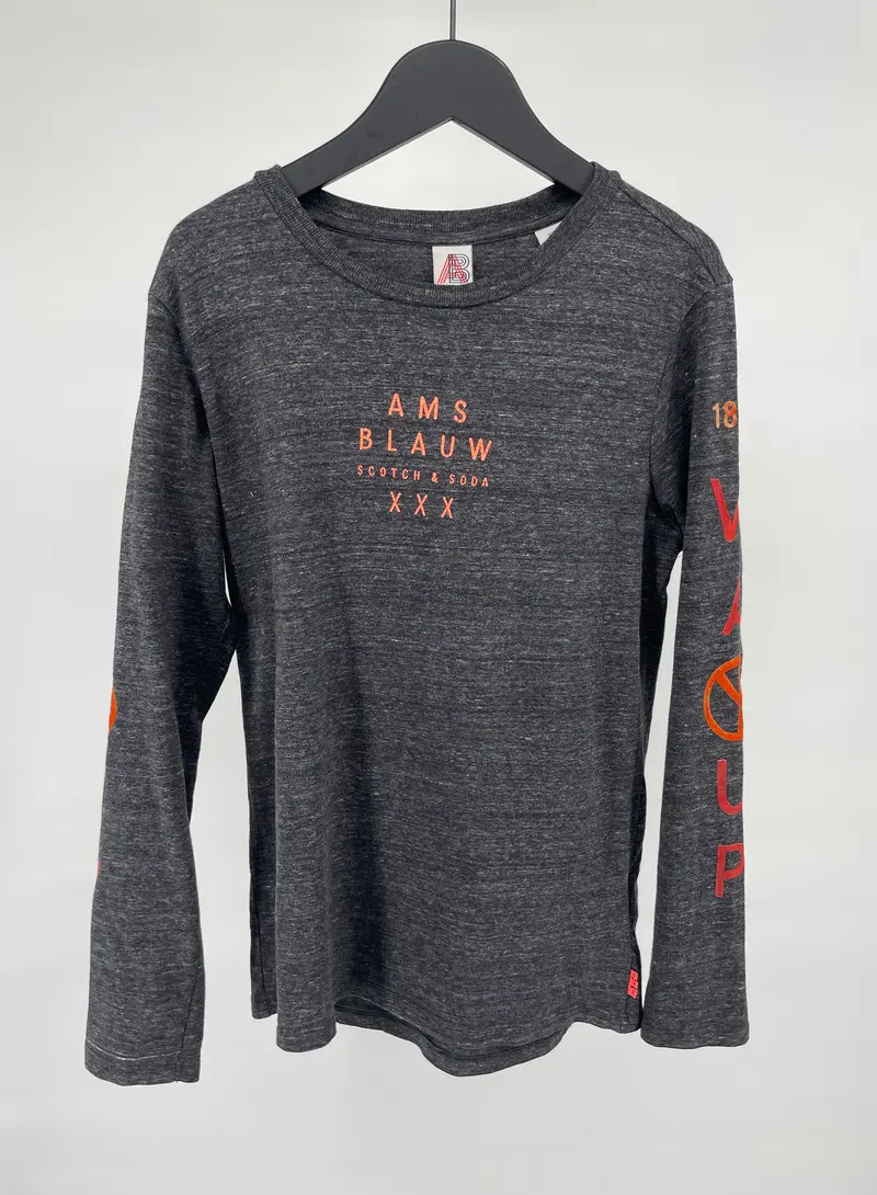 Longsleeve Grijs met Print Maat 152