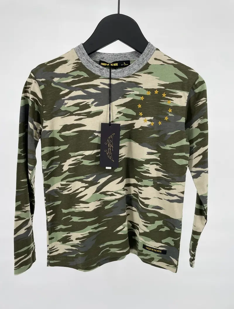 Longsleeve Groen Camouflage Maat 122