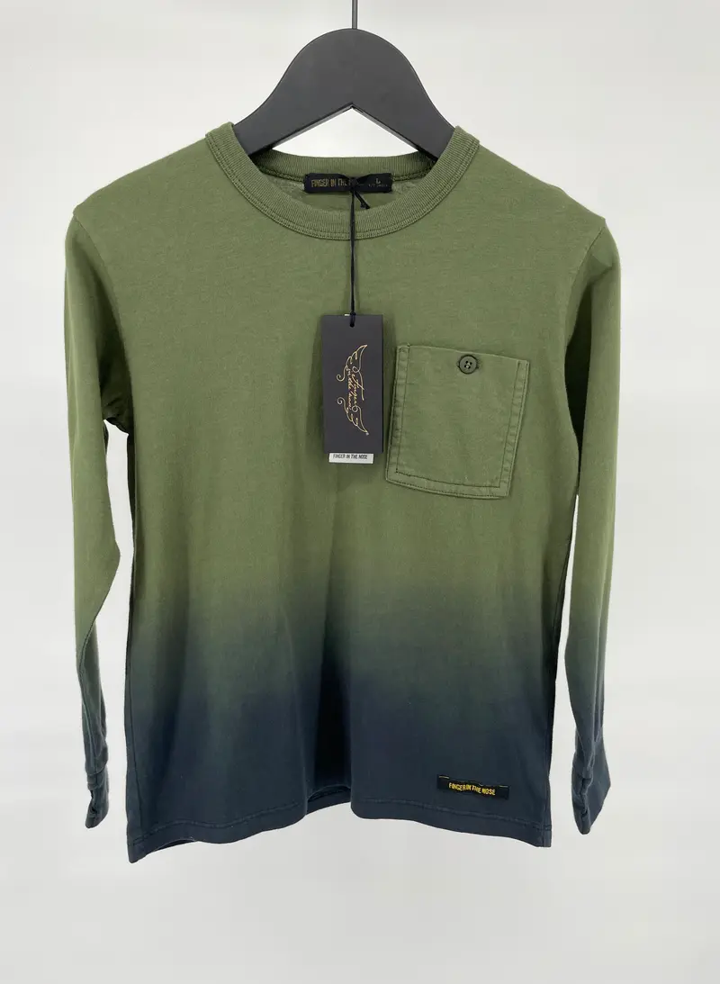 Longsleeve Groen Dip Dye Maat 122