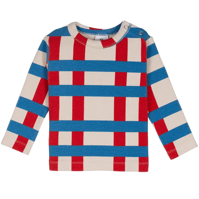 Longsleeve Mini Pillar Red Turquoise