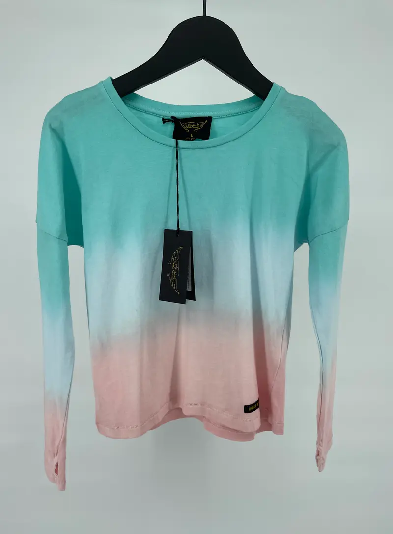 Longsleeve Multi Color Dip Dye Maat 122