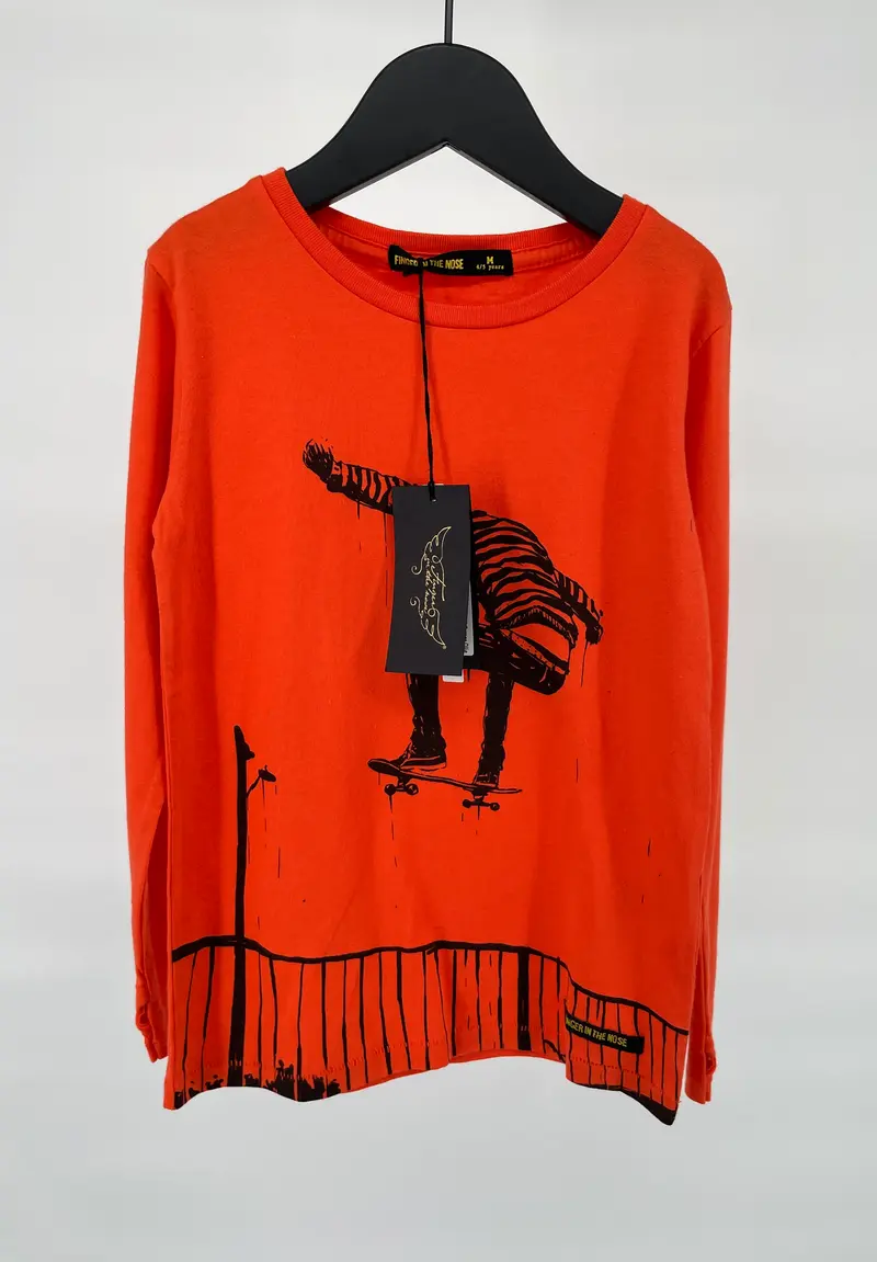 Longsleeve Oranje Ollie Maat 110