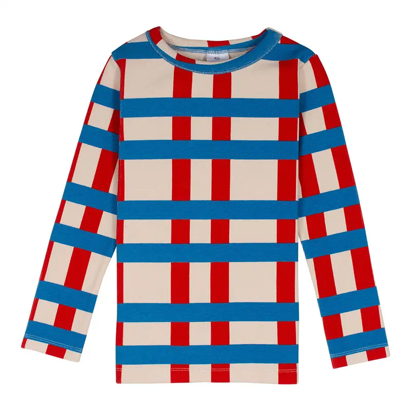 Longsleeve Pillar Red Turquoise