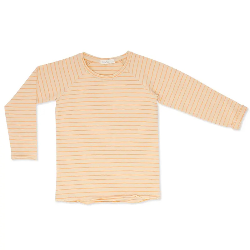 Longsleeve Raglan Bright Apricot Stripes