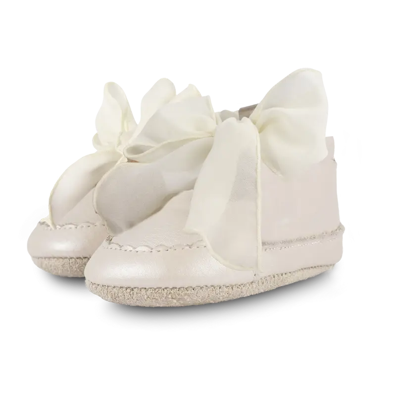 Lonny Sneakers | Off White Metallic Leather