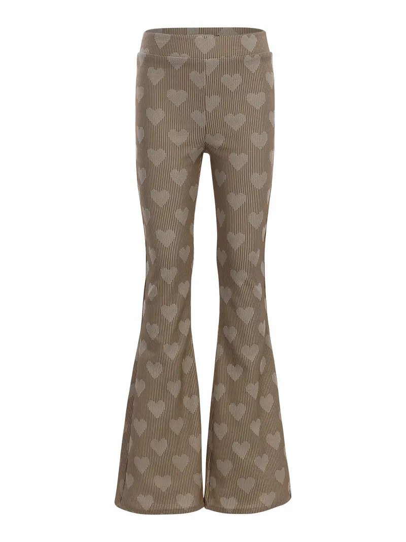 Looxs Little - Flared broek Zand-Hartjes