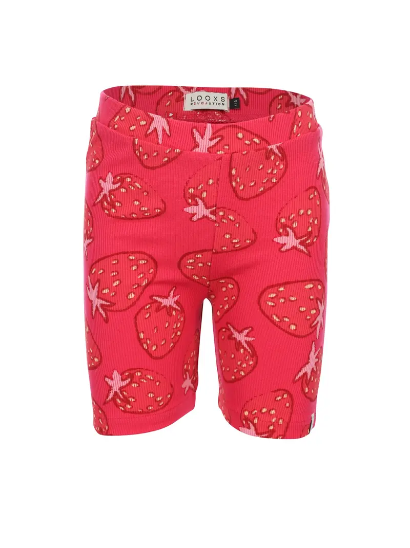 Looxs Little - Rib jersey slim fit short Strawberry fields
