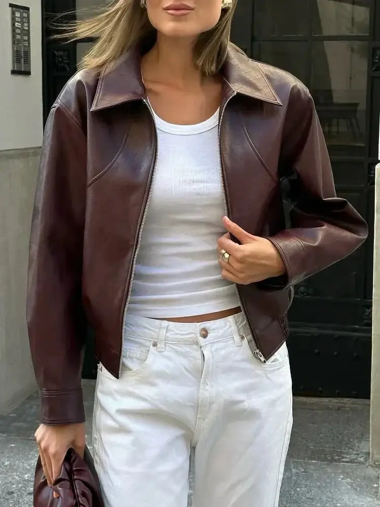 Luciana Jacke in Lederoptik