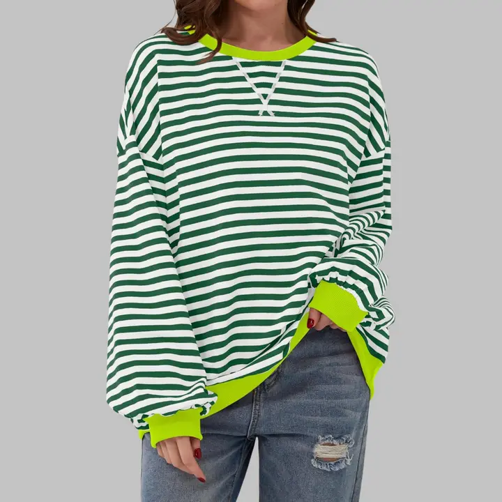 Lucy™ - Lässiger Gestreifter Pullover