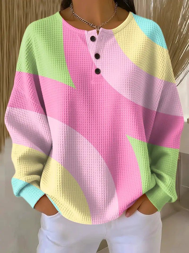 Luisa | Gemütlicher Und Stilvoller Oversized-Waffelstrickpullover Für Damen