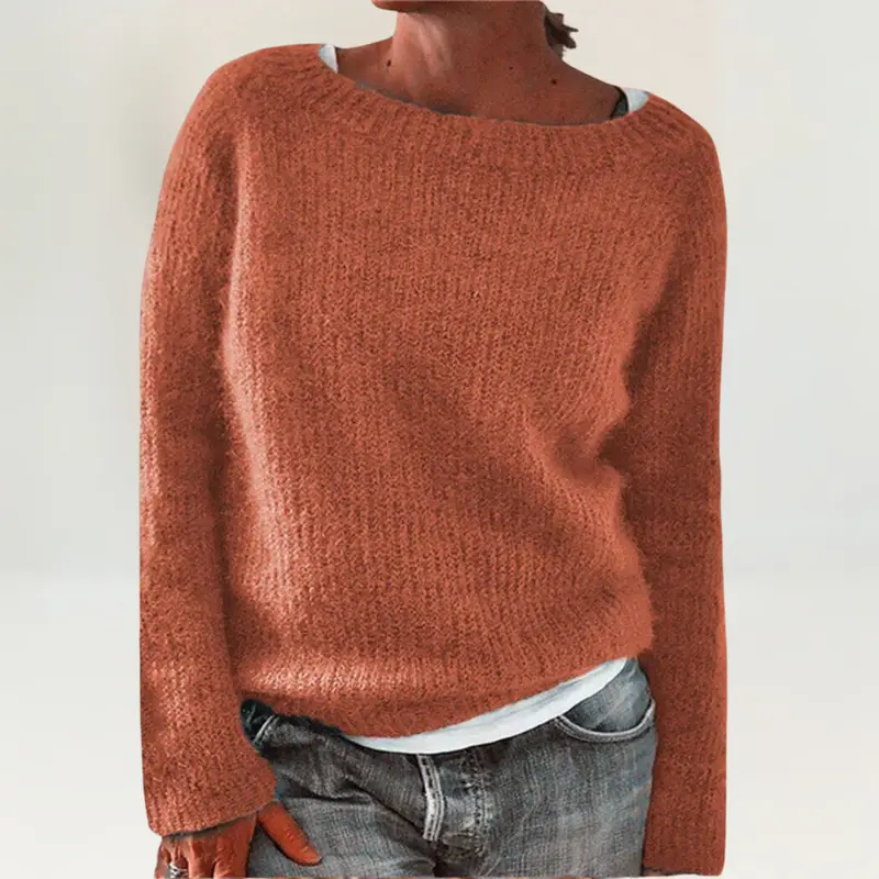 Lunara | Damen Strickpullover Rundhals Langarm