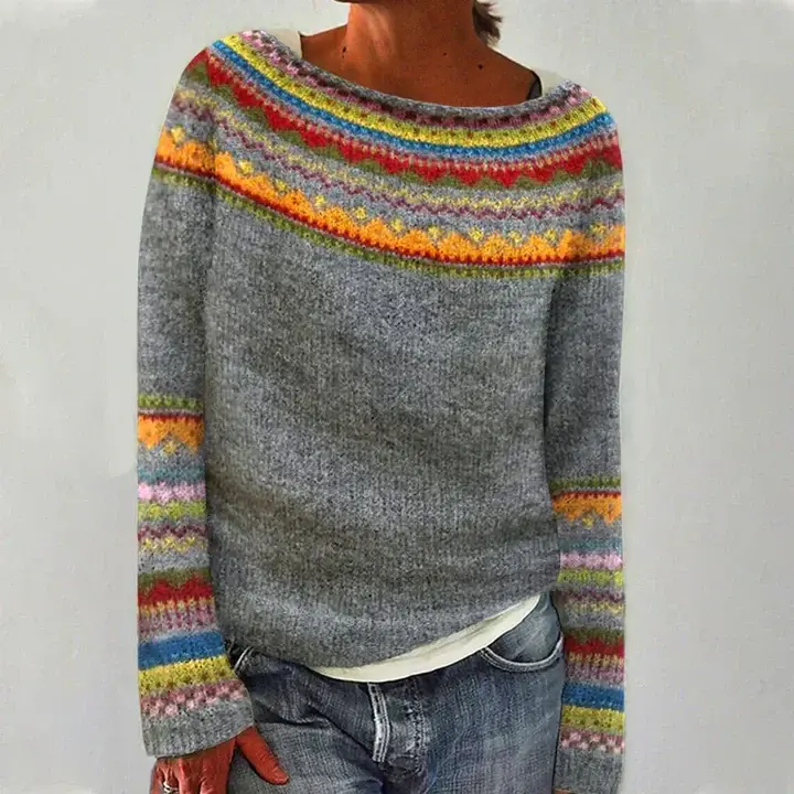 Lylia| Warmer Retro-Winterpullover für frauen