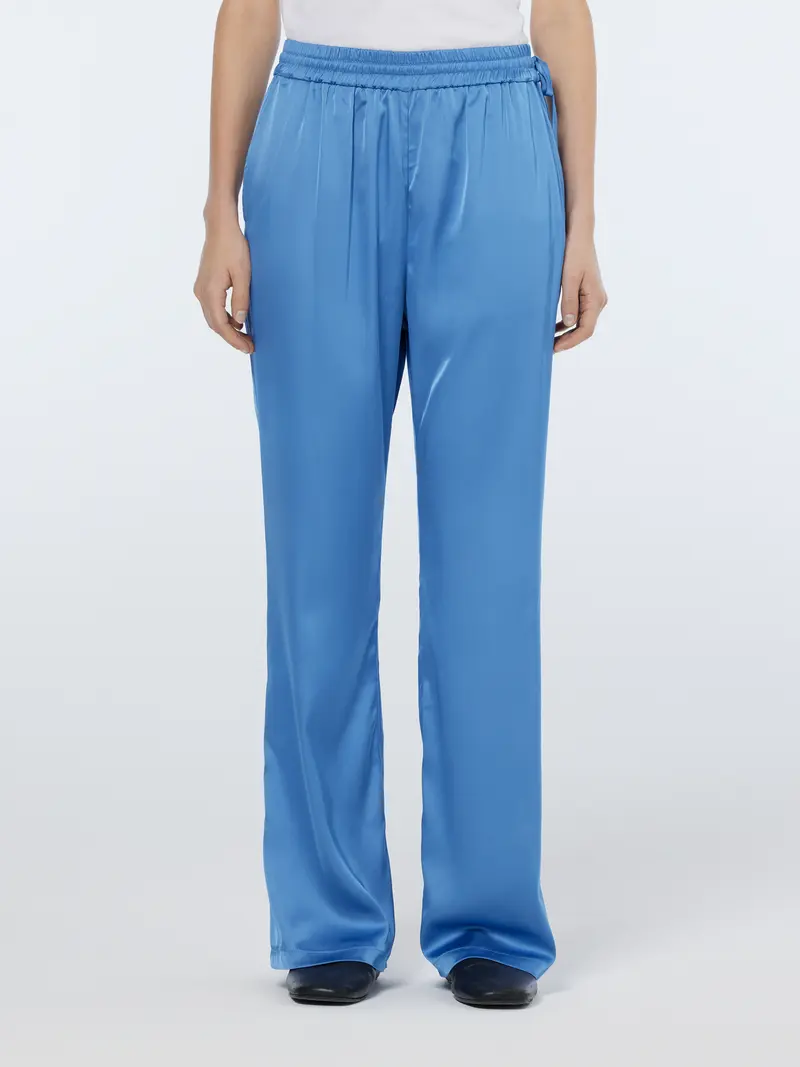 Mae Mid-Rise Bootcut Pull-On Satin Pant