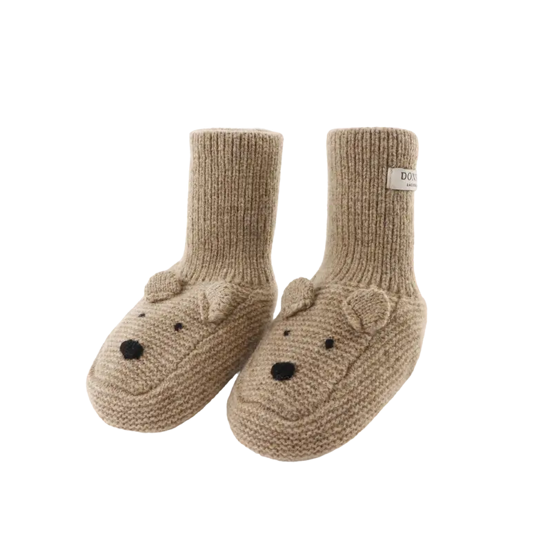 Maicer Merino Wool Booties | Bear | Milk Chocolate Melange