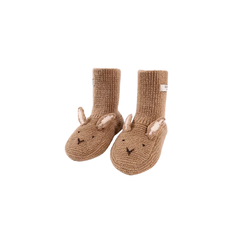 Maicer Merino Wool Booties | Fluffy Bunny | Hazelnut
