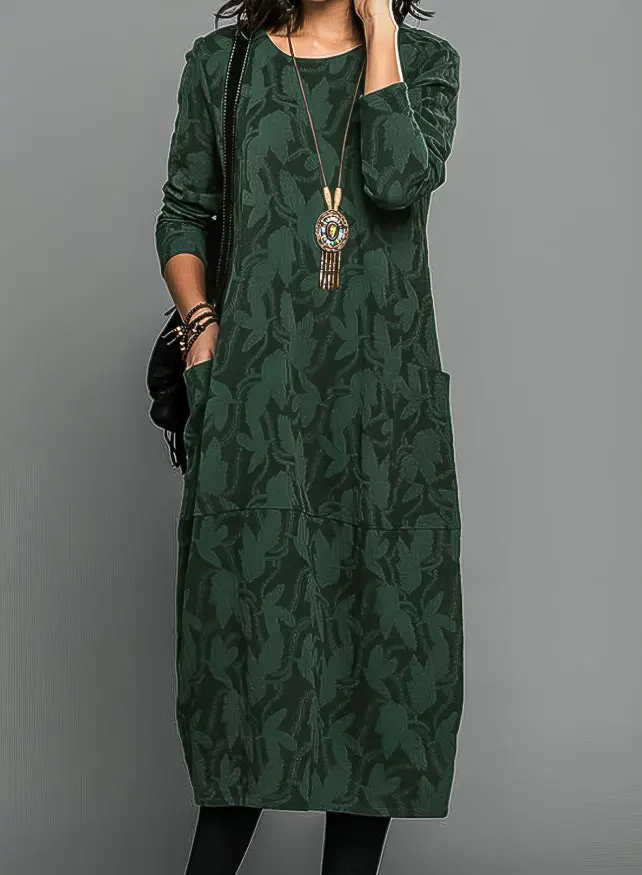 Mara | Winterkleid Damen mit Rundhalsausschnitt stylisch