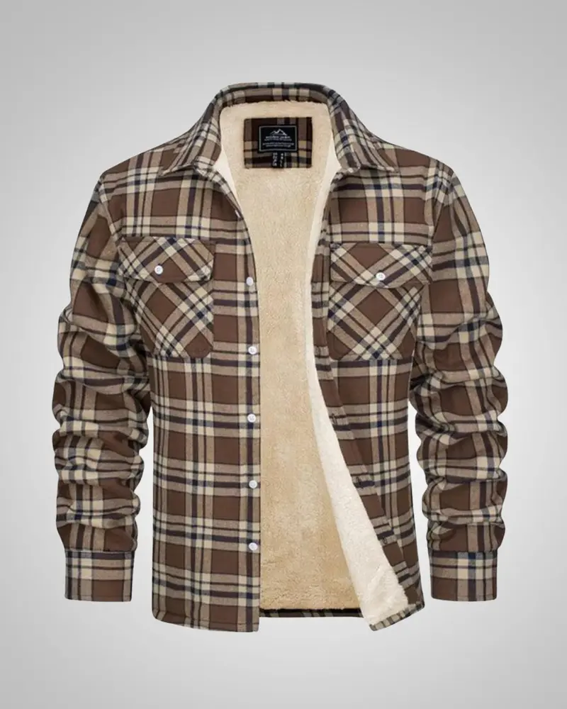Marcel | Herren Sherpagefütterte Hemdjacke