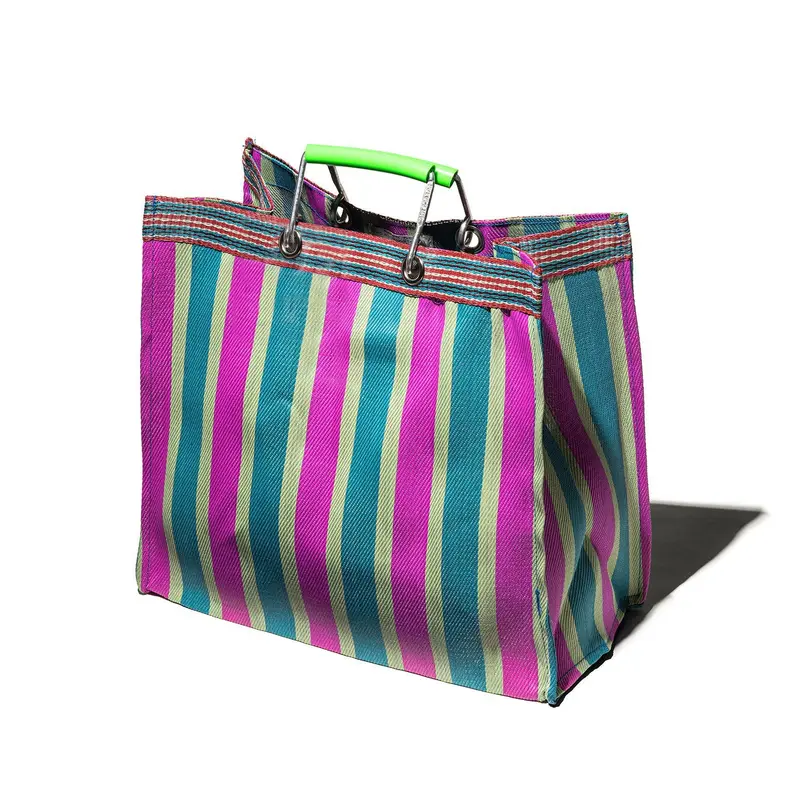 Market Bag Green Pink