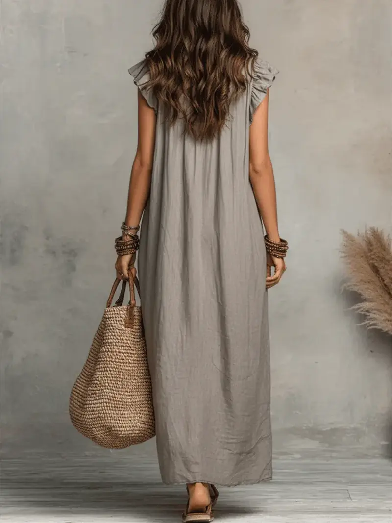 Marlene | Bequemes Leinenkleid mit lockerer Passform