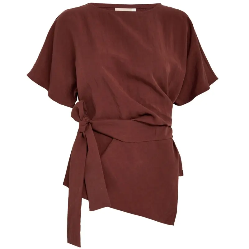 Maroon Red lyocell blouse Rebecca