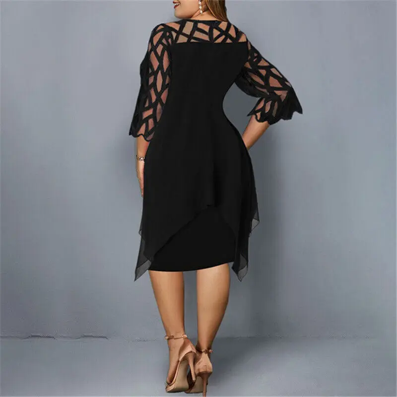 Martina | Damen Elegantes Tailliertes Kleid