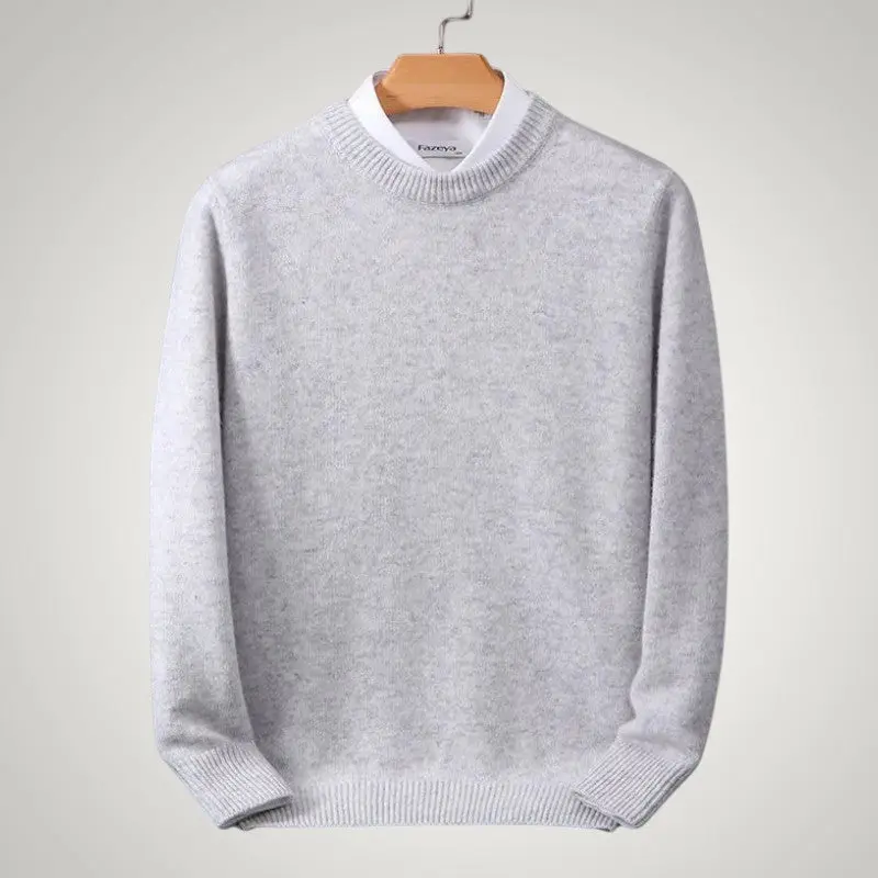 Maximilian | Herren Klassischer Rundhals-Strickpullover