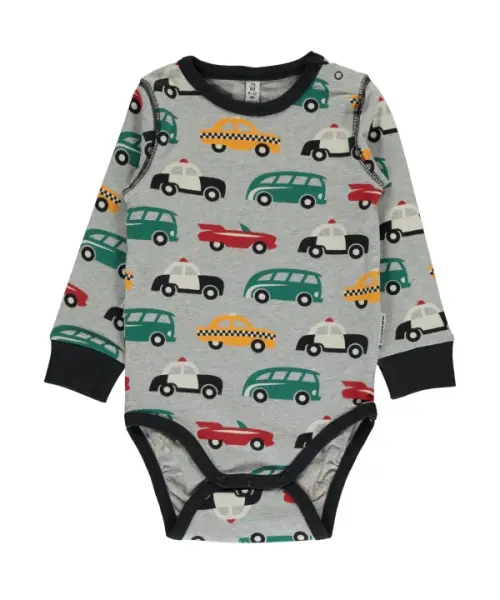 Maxomorra Body Longsleeve Traffic - Romper Verkeer