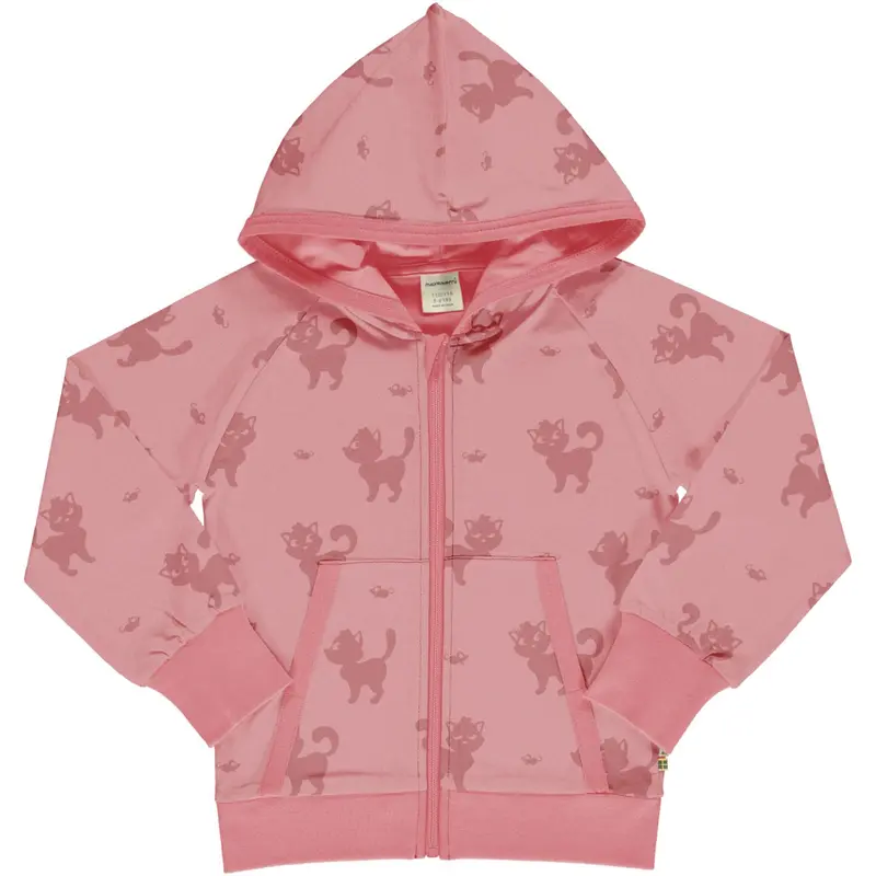 Maxomorra - Hoody Zipper Mono Cat - Blauw Vest Kat