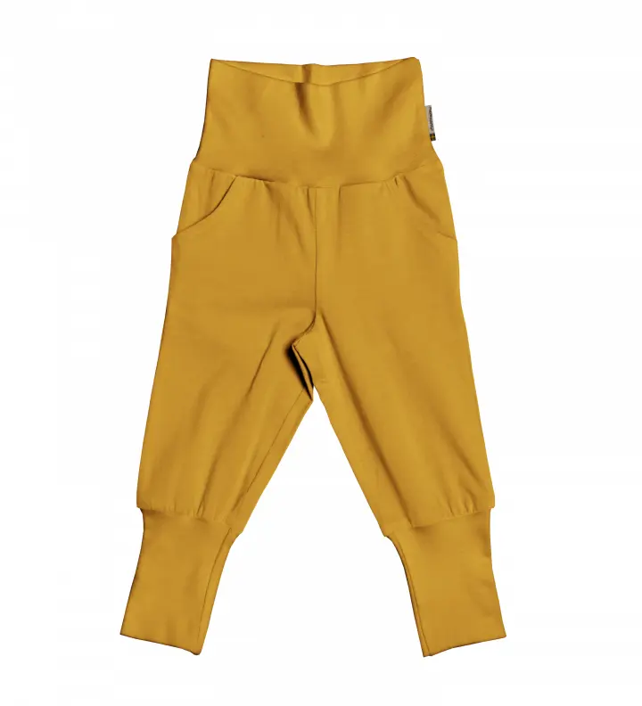 Maxomorra - Pants Waist Sweat Mustard - Mosterd Geel