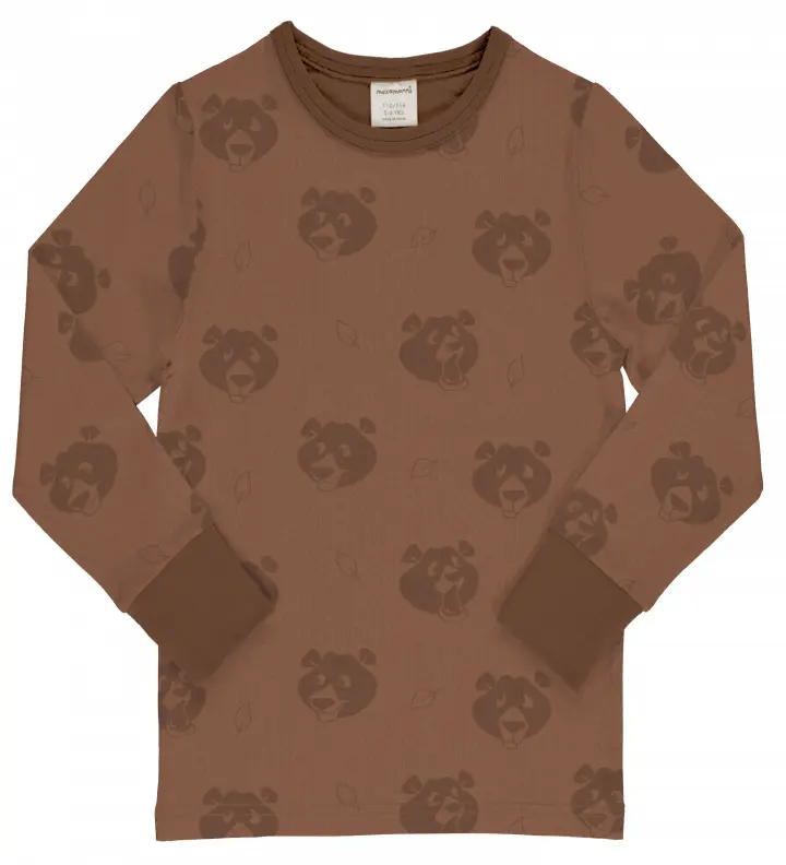 Maxomorra - Top LS Mono Bear - Longsleeve Beer