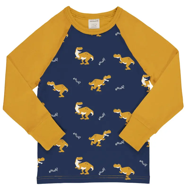 Maxomorra - Top LS Raglan T-Rex - Dino