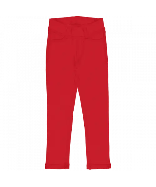 Maxomorra - Treggins Sweat Solid Ruby Red - Tregging Effen Ruby Rood