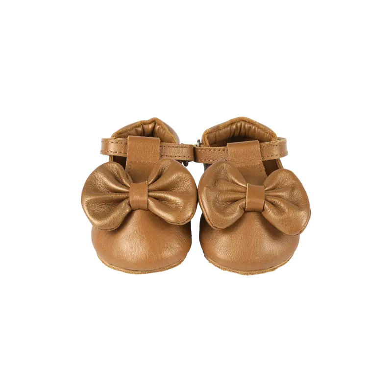 Meau Shoes | Cream Gold Metallic Leather