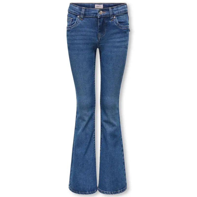 Medium Blue Denim low back flared jeans Phoebe