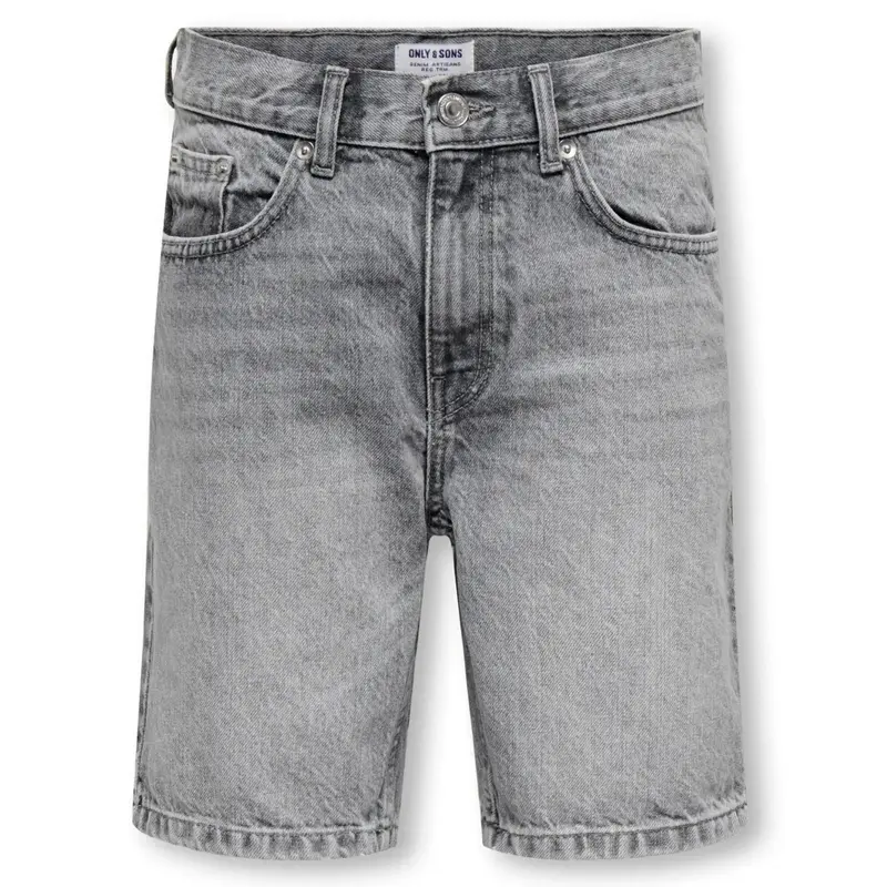 Medium Grey Denim short Edge Tai