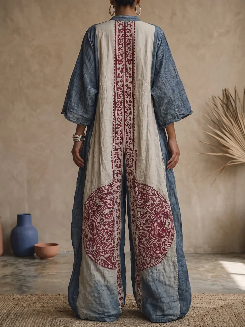 Melantha - Vintage-Print-Jumpsuit mit Soft-Touch