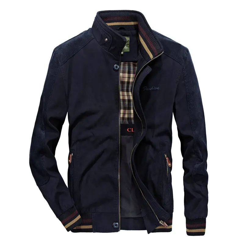 Mens Stand Collar Casual Jacket