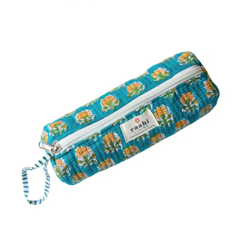 Merida Block Print Quilted Pouch