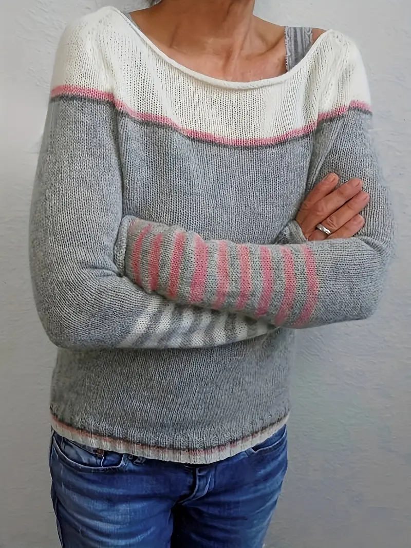 Merla | Damen Strickpullover mit Streifen