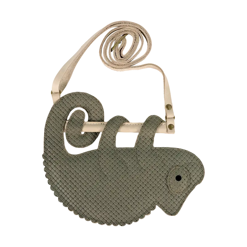 Merua Purse | Chameleon | Stone Square Stamped Nubuck