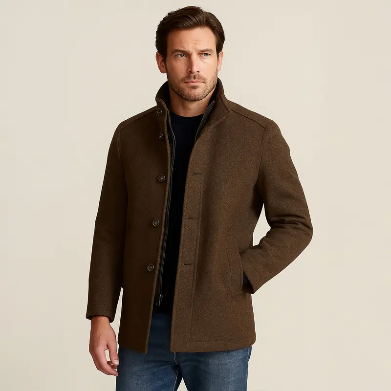 Michael | Herren Klassischer Gefütterter Trenchcoat